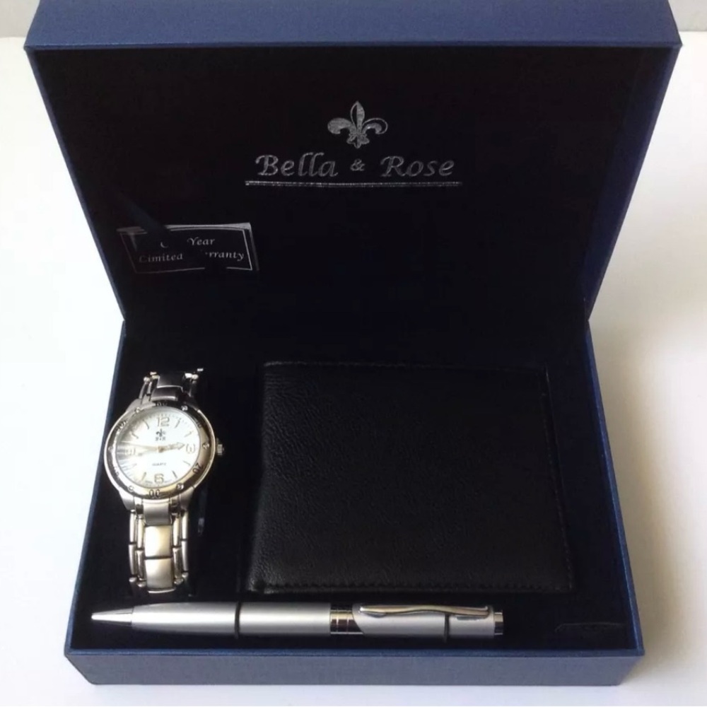 Bella & Rose Watch, Wallet, and Pen Set